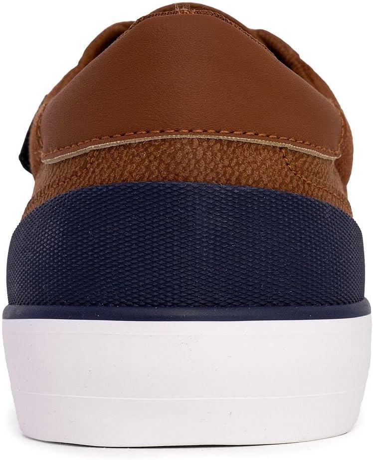 image:imageNautica Mens Classic LaceUp Boat Shoes Low Top Fashion Sneaker Stylish and Comfortable Casual ShoeTan Navy