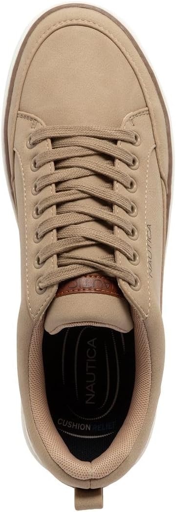 image:imageNautica Mens Classic LaceUp Low Top Fashion Sneaker Loafer Stylish and Comfortable Casual ShoeLight Taupecolson