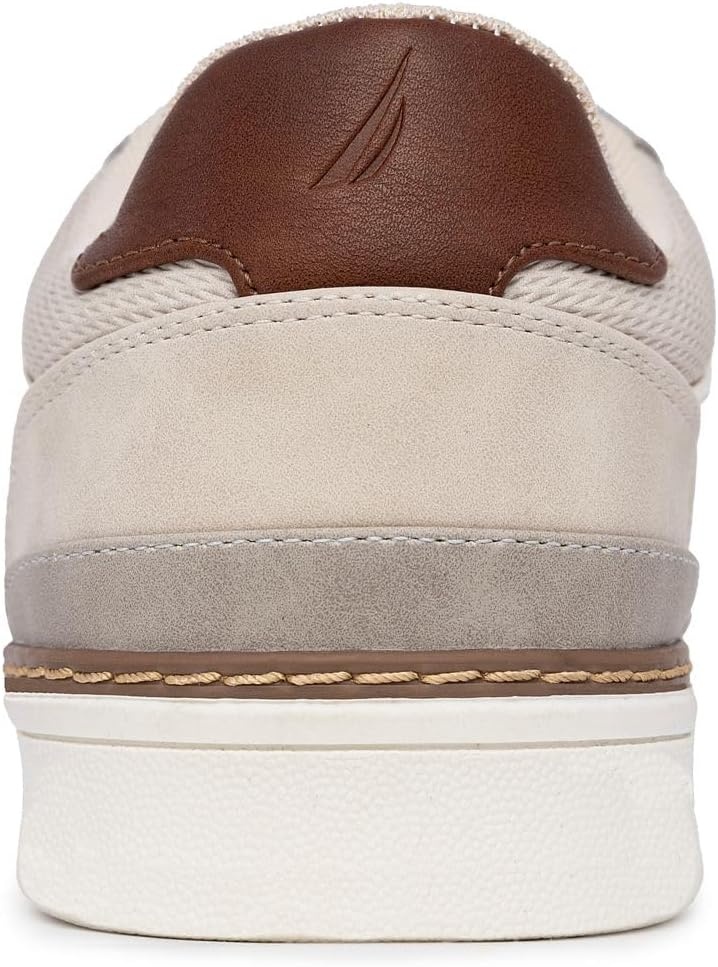 image:imageNautica Mens Classic LaceUp Low Top Fashion Sneaker Loafer Stylish and Comfortable Casual ShoeLight Taupesavar