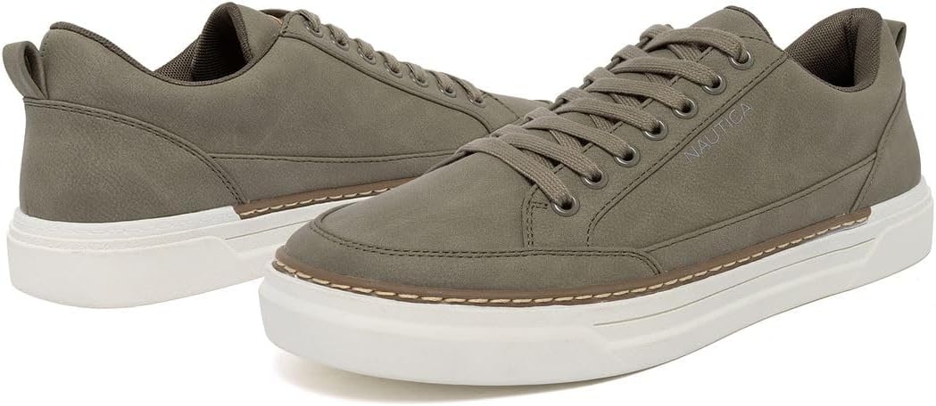 image:imageNautica Mens Classic LaceUp Low Top Fashion Sneaker Loafer Stylish and Comfortable Casual ShoeSlatecolson