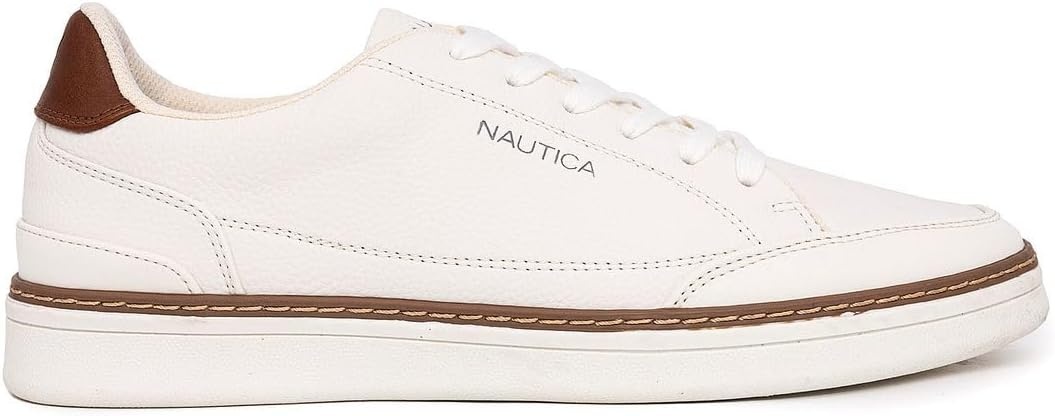 image:imageNautica Mens Classic LaceUp Low Top Fashion Sneaker Loafer Stylish and Comfortable Casual ShoeWhitejaro