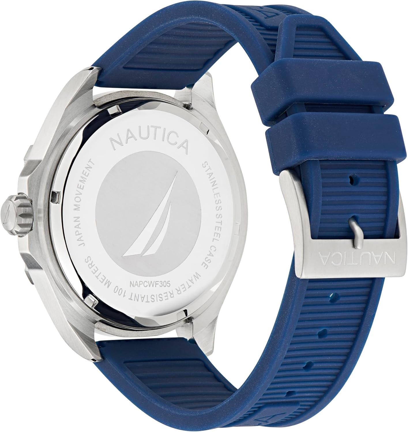 image:imageNautica Mens Clearwater Beach WatchBlue SiliconeBlueSilver