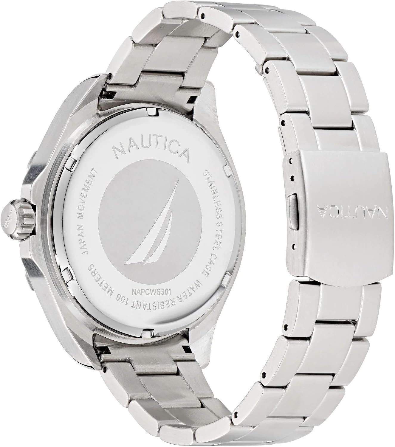 image:imageNautica Mens Clearwater Beach WatchSilverBlackSilver