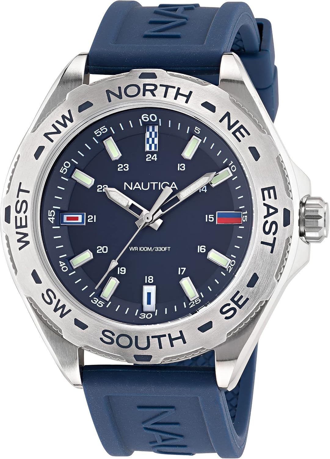 image:imageNautica Mens Clearwater Beach WatchSilverBlueSilver