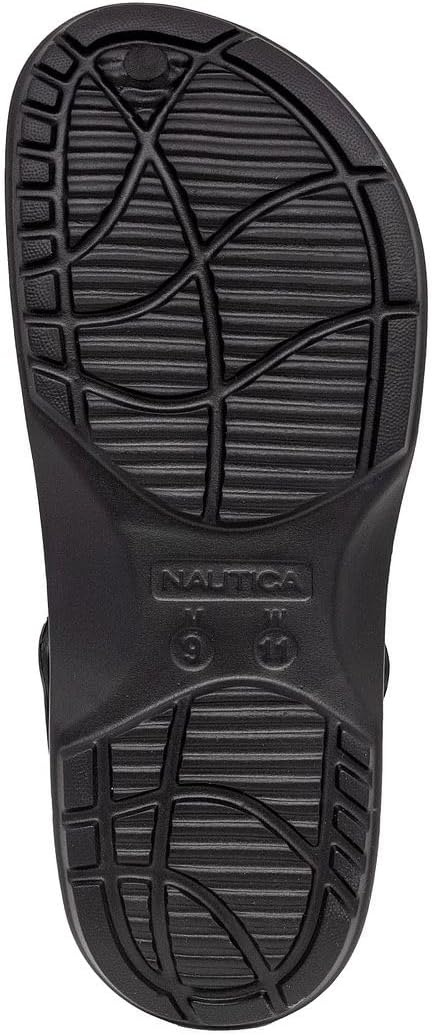 image:imageNautica Mens Clogs Athletic Sports Sandal SlipOn with Adjustable Back Strap Water ShoesFuzzy Slippers River EdgeBlack River Edge