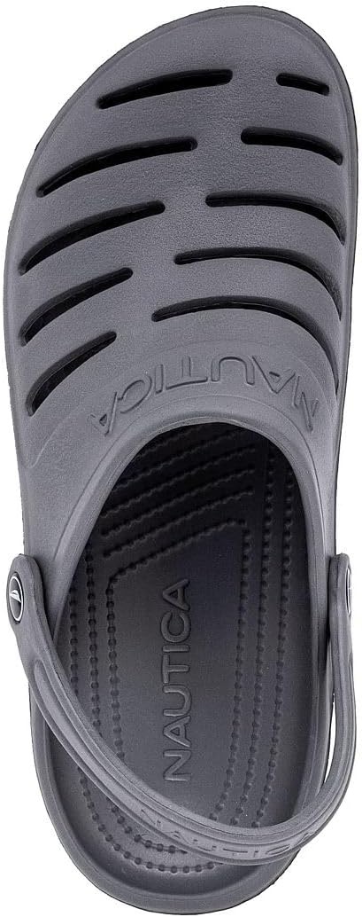 image:imageNautica Mens Clogs Athletic Sports Sandal SlipOn with Adjustable Back Strap Water ShoesFuzzy Slippers River EdgeGrey River Edge