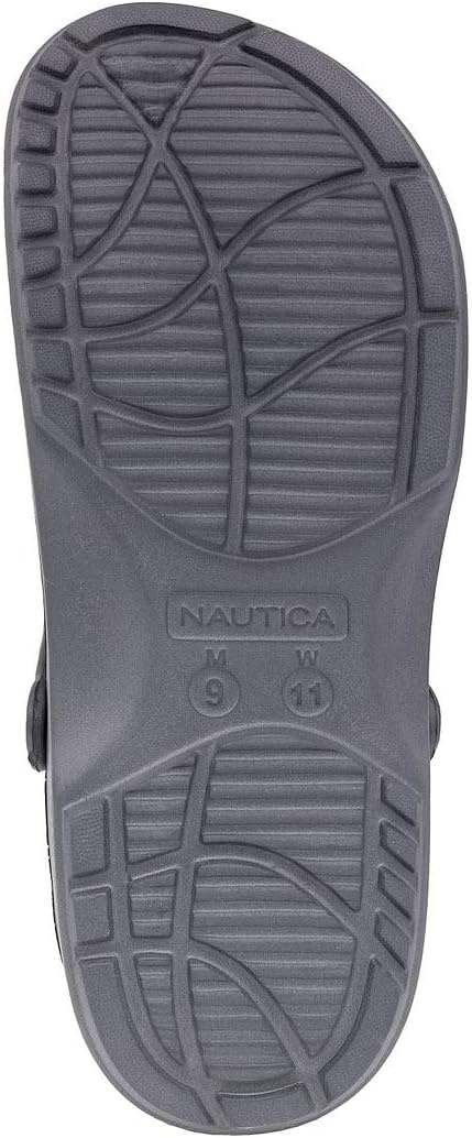 image:imageNautica Mens Clogs Athletic Sports Sandal SlipOn with Adjustable Back Strap Water ShoesFuzzy Slippers River EdgeGrey River Edge