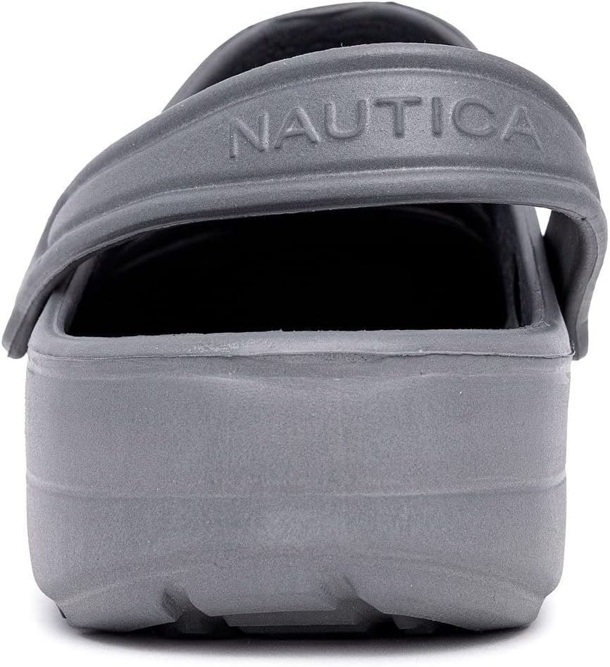 image:imageNautica Mens Clogs Athletic Sports Sandal SlipOn with Adjustable Back Strap Water ShoesFuzzy Slippers River EdgeGrey River Edge