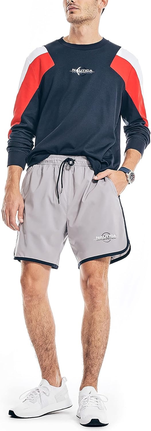 image:imageNautica Mens Competition Sustainably Crafted 7 Performance ShortSharkfin Grey