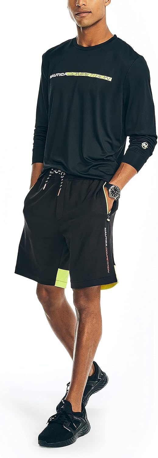 image:imageNautica Mens Competition Sustainably Crafted 9 Performance ShortTrue Black
