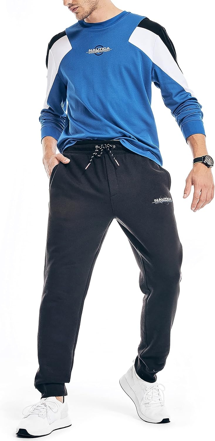 image:imageNautica Mens Competition Sustainably Crafted Fleece JoggerTrue Black