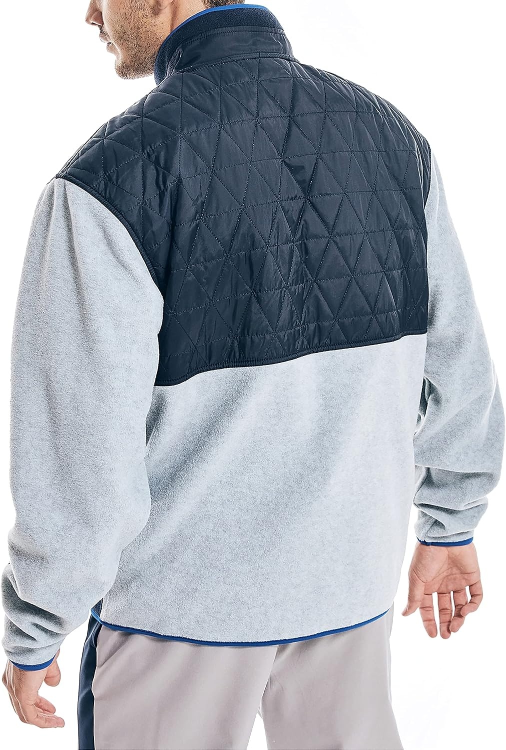image:imageNautica Mens Competition Sustainably Crafted Fullzip Mockneck JacketGrey Heather