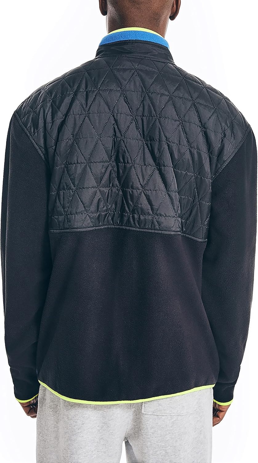 image:imageNautica Mens Competition Sustainably Crafted Fullzip Mockneck JacketTrue Black