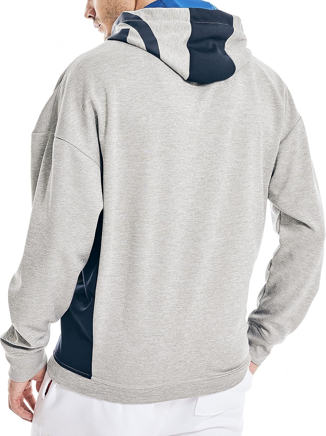 image:imageNautica Mens Competition Sustainably Crafted Logo Drawcord Pullover HoodieGrey Heather