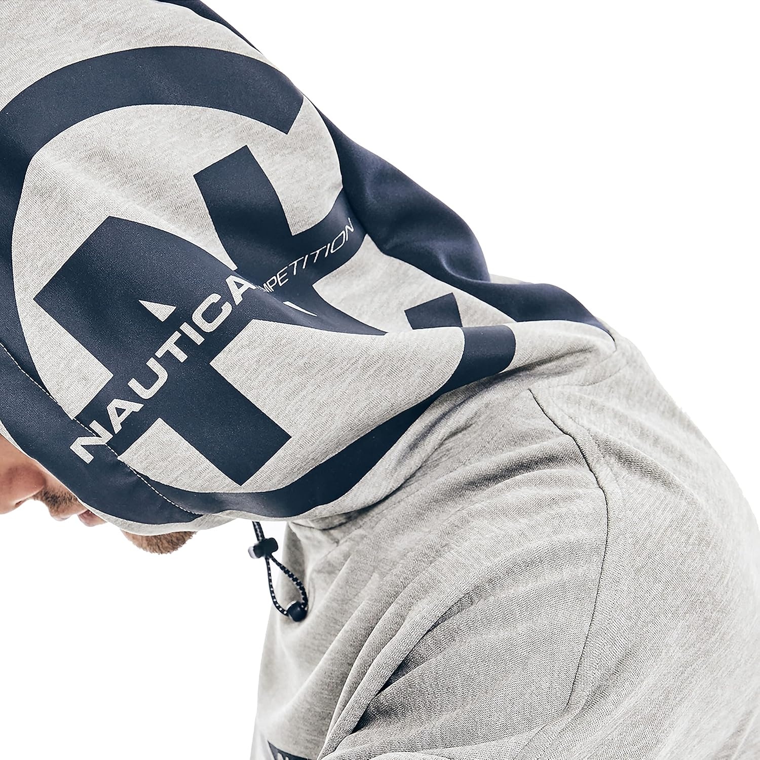 image:imageNautica Mens Competition Sustainably Crafted Logo Drawcord Pullover HoodieGrey Heather