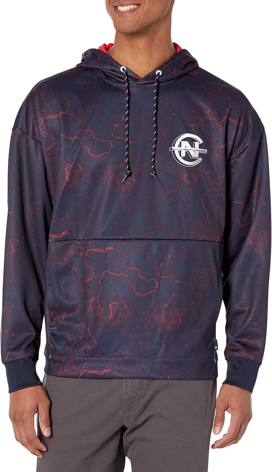 image:imageNautica Mens Competition Sustainably Crafted Printed HoodieNavy