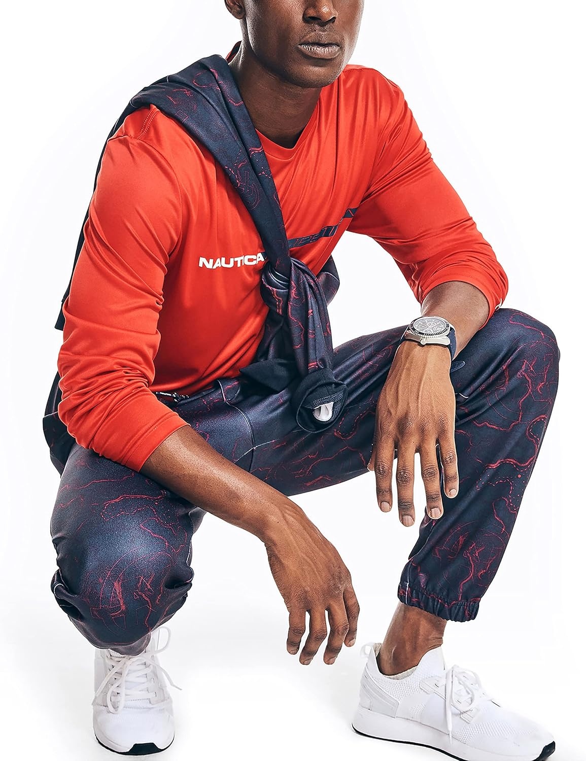 image:imageNautica Mens Competition Sustainably Crafted Printed JoggerNavy