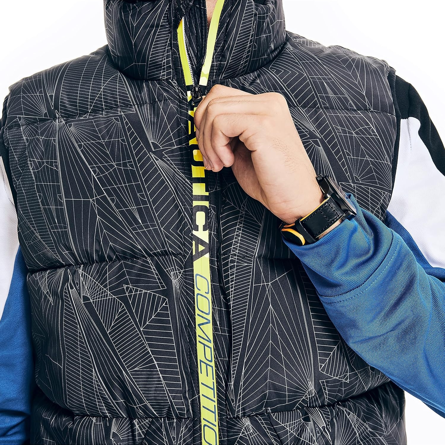 image:imageNautica Mens Competition Sustainably Crafted Tempasphere VestTrue Black