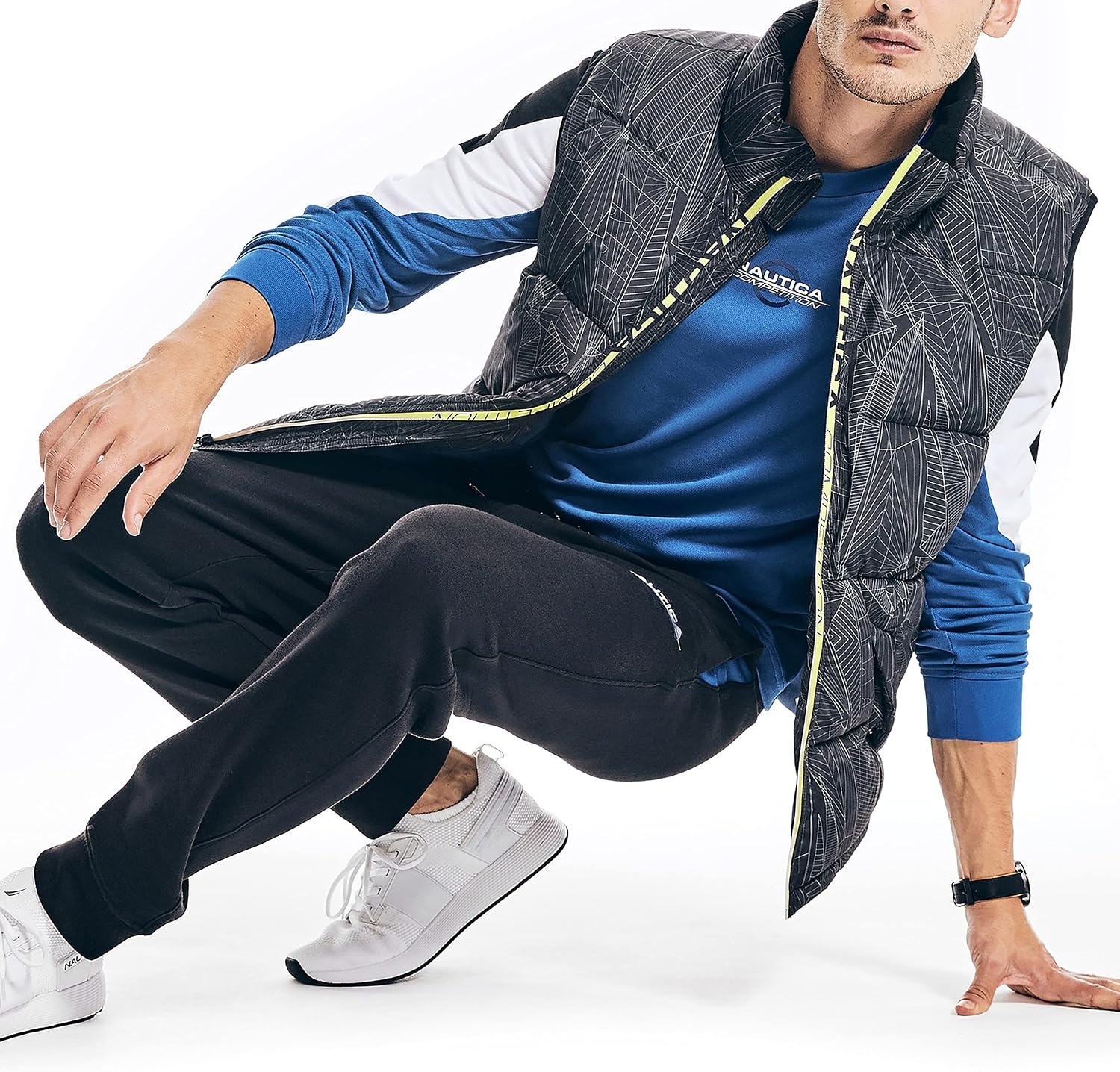 image:imageNautica Mens Competition Sustainably Crafted Tempasphere VestTrue Black