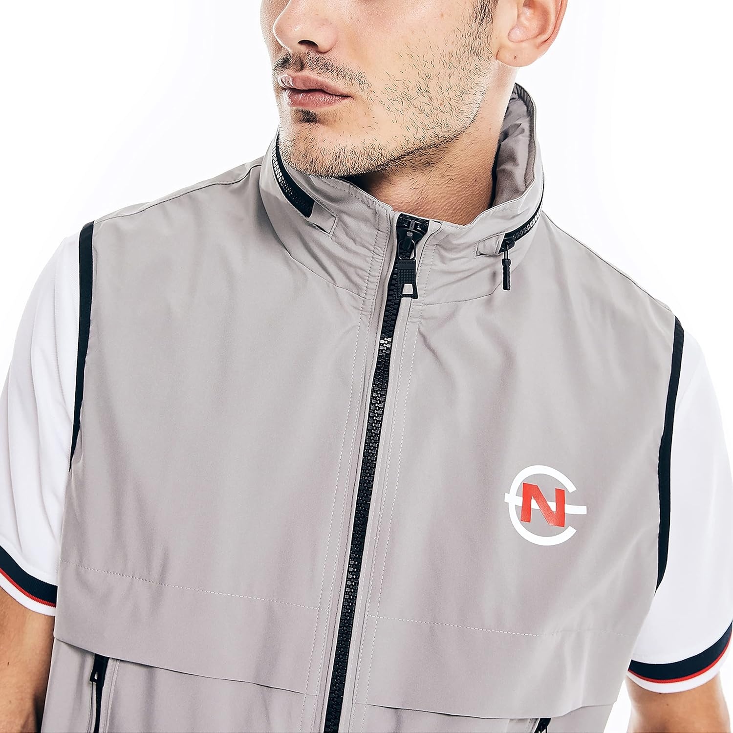 image:imageNautica Mens Competition Sustainably Crafted VestSharkfin Grey