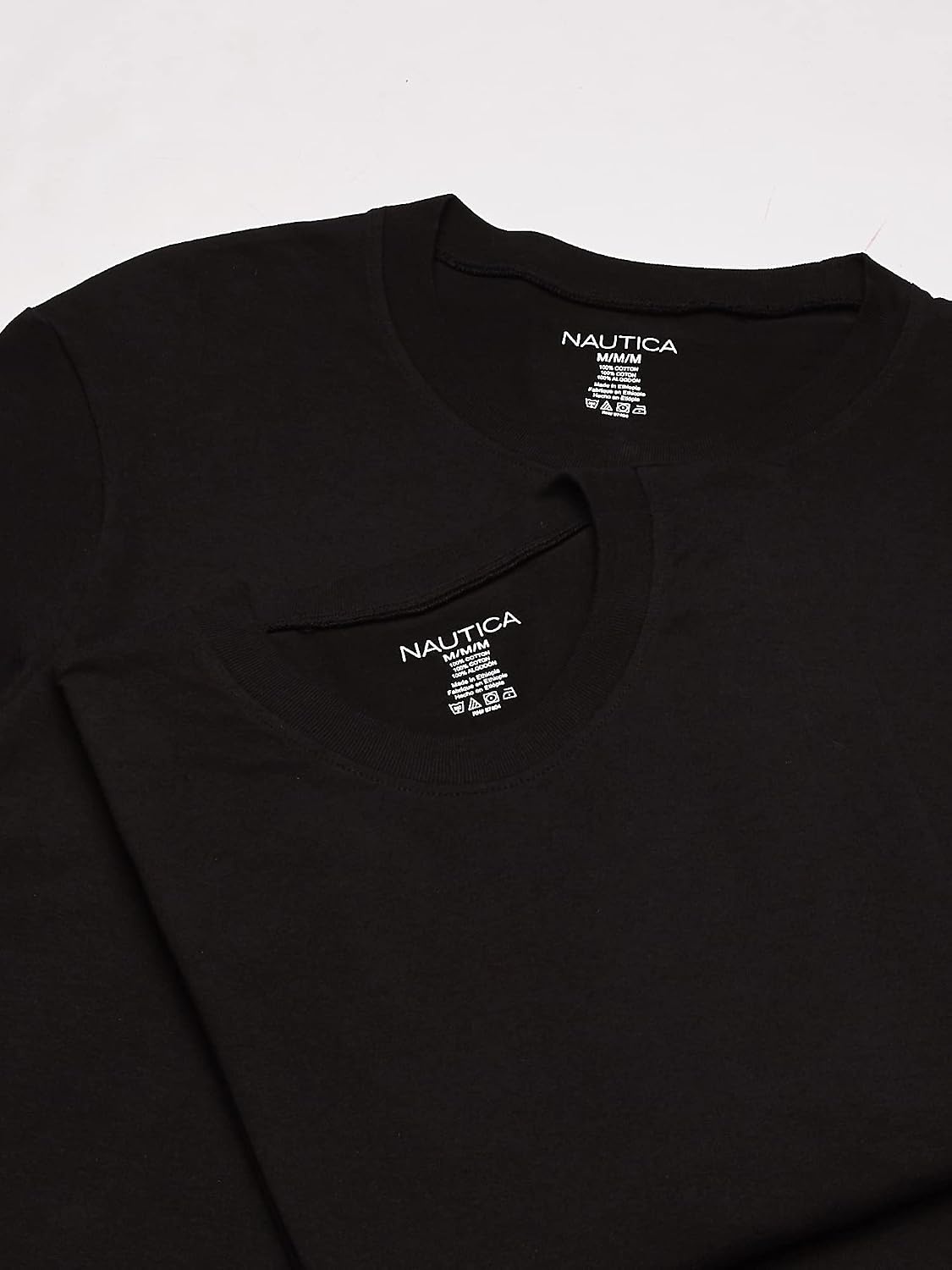 image:imageNautica Mens Cotton Crew Neck 3Pack TShirtsBlack New