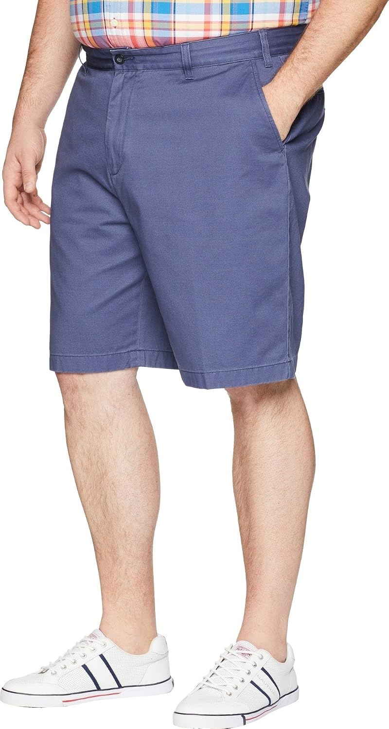 image:imageNautica Mens Cotton Twill Flat Front Chino ShortBlue Indigo