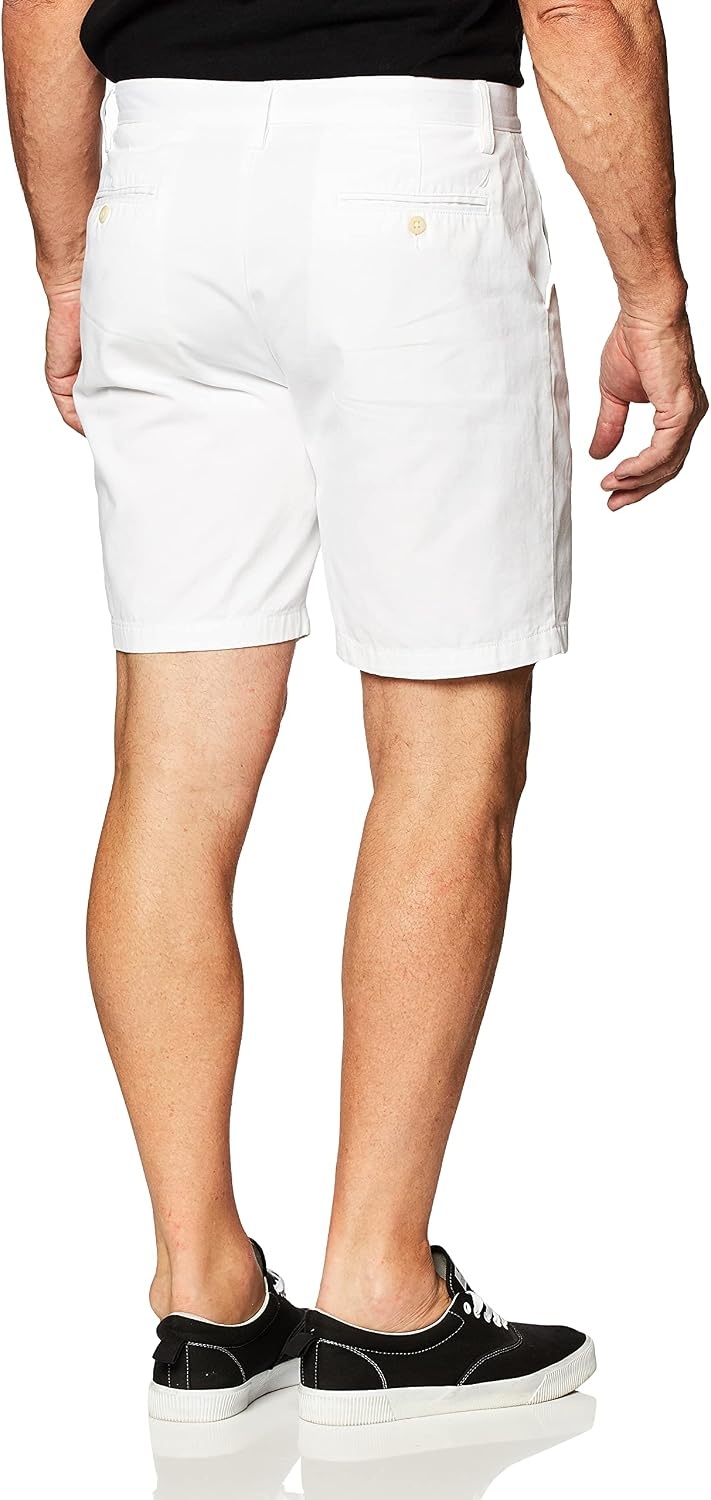 image:imageNautica Mens Cotton Twill Flat Front Chino ShortBright White