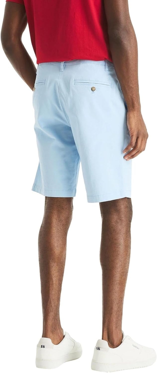 image:imageNautica Mens Cotton Twill Flat Front Chino ShortCerulean Blue
