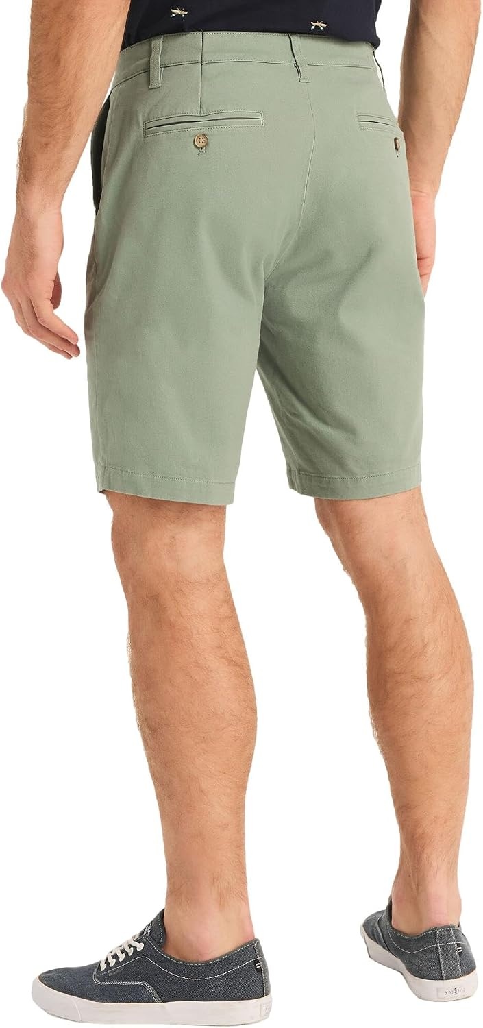 image:imageNautica Mens Cotton Twill Flat Front Chino ShortChinois Green