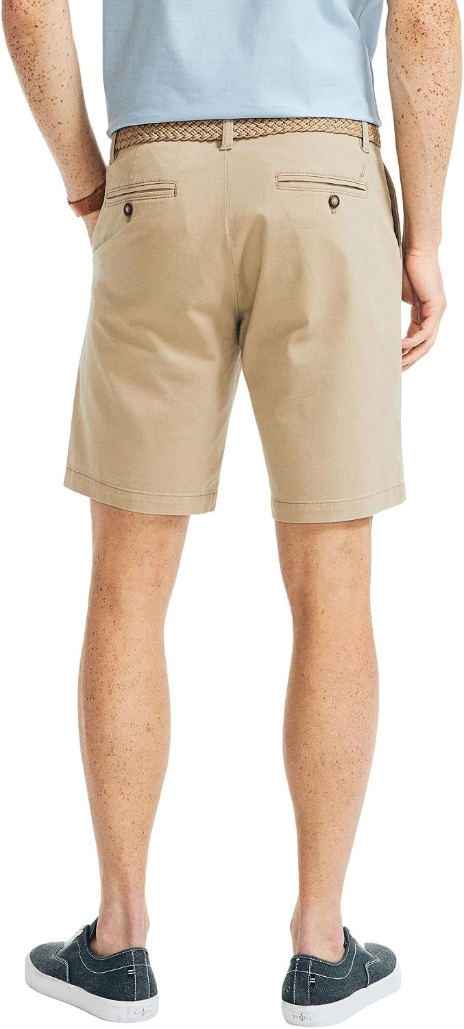 image:imageNautica Mens Cotton Twill Flat Front Chino ShortNew Khaki