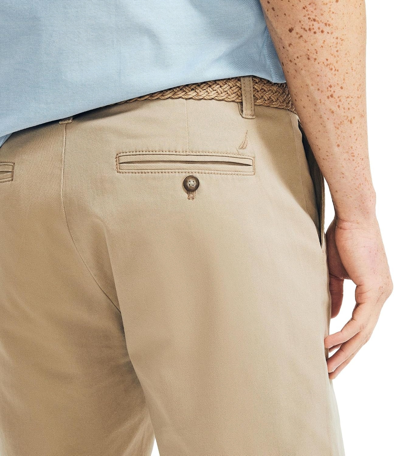 image:imageNautica Mens Cotton Twill Flat Front Chino ShortNew Khaki