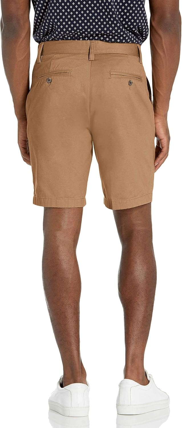 image:imageNautica Mens Cotton Twill Flat Front Chino ShortOyster Brown