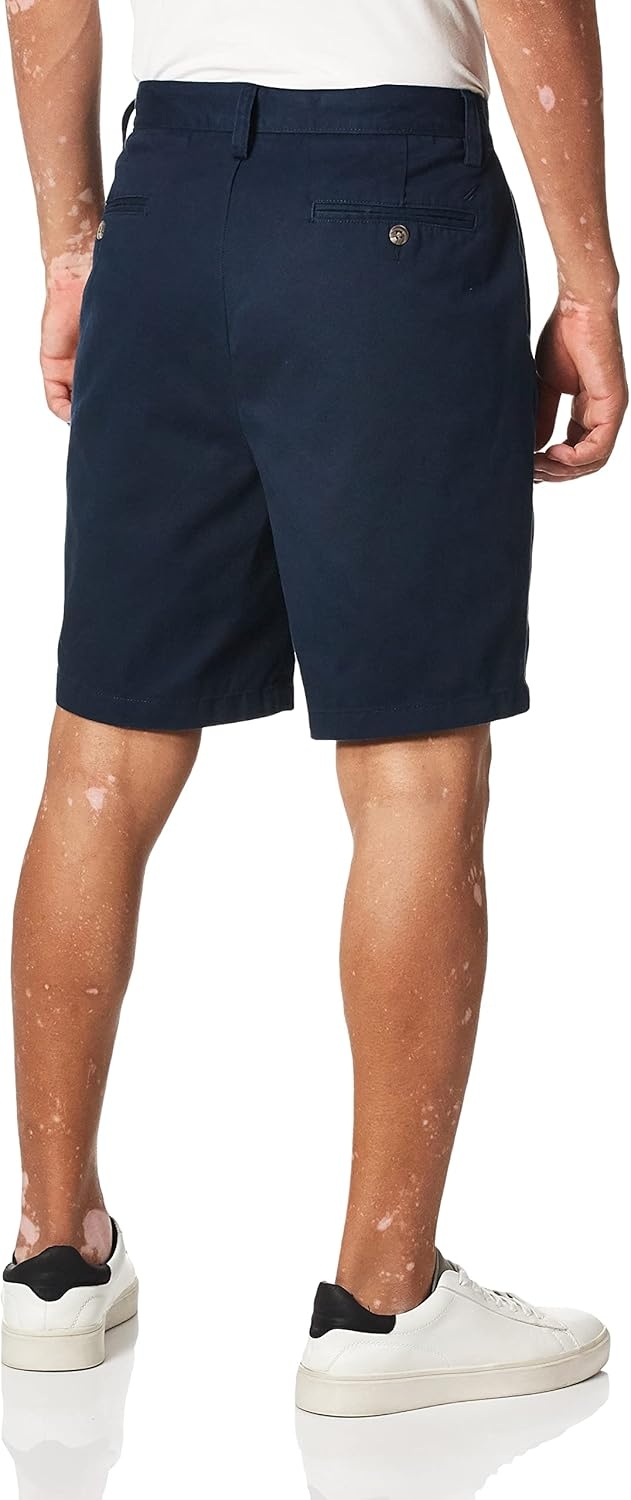image:imageNautica Mens Cotton Twill Flat Front Chino ShortTrue Navy