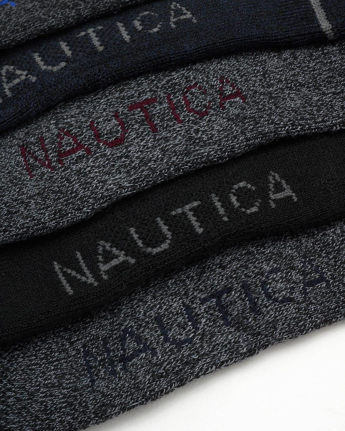 image:imageNautica Mens Crew Socks 10 Pack Breathable Moisture Wicking Cushioned Athletic Work and Dress Socks for Men Sizes 6125BlackGray
