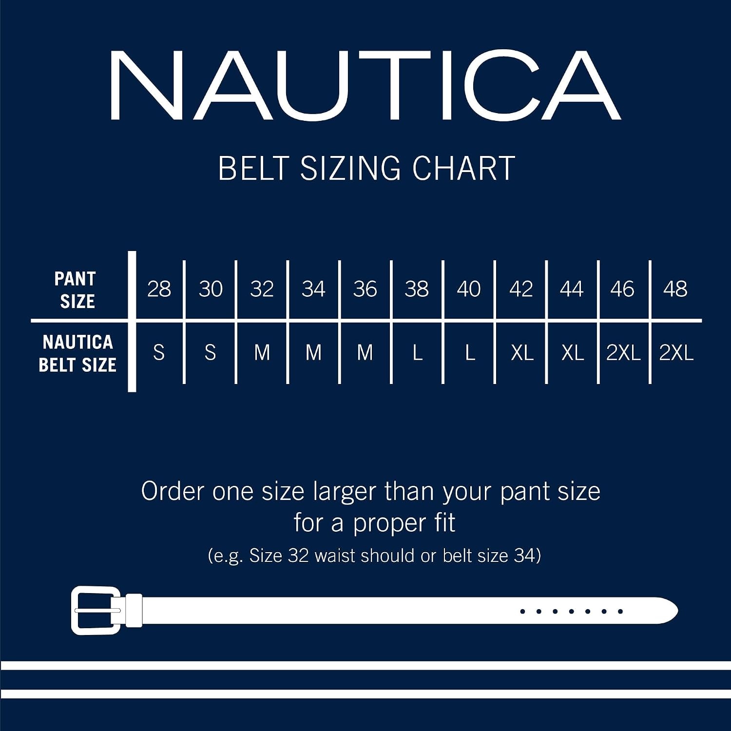image:imageNautica Mens Dress Leather Belt for Suits and Pants Classic Business Fashion Adjustable Metal BuckleCenter Woven Black