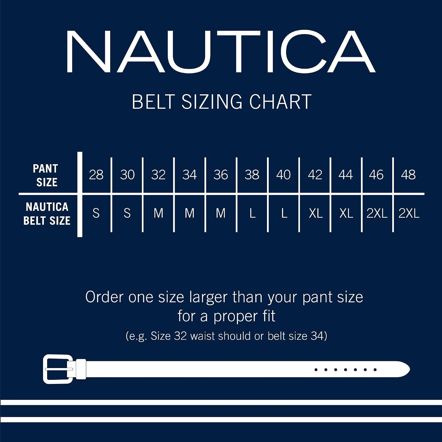 image:imageNautica Mens Dress Leather Belt for Suits and Pants Classic Business Fashion Adjustable Metal BuckleCenter Woven Brown