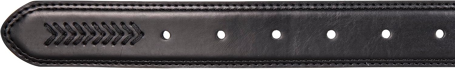 image:imageNautica Mens Dress Leather Belt for Suits and Pants Classic Business Fashion Adjustable Metal BuckleLeather Laced Black