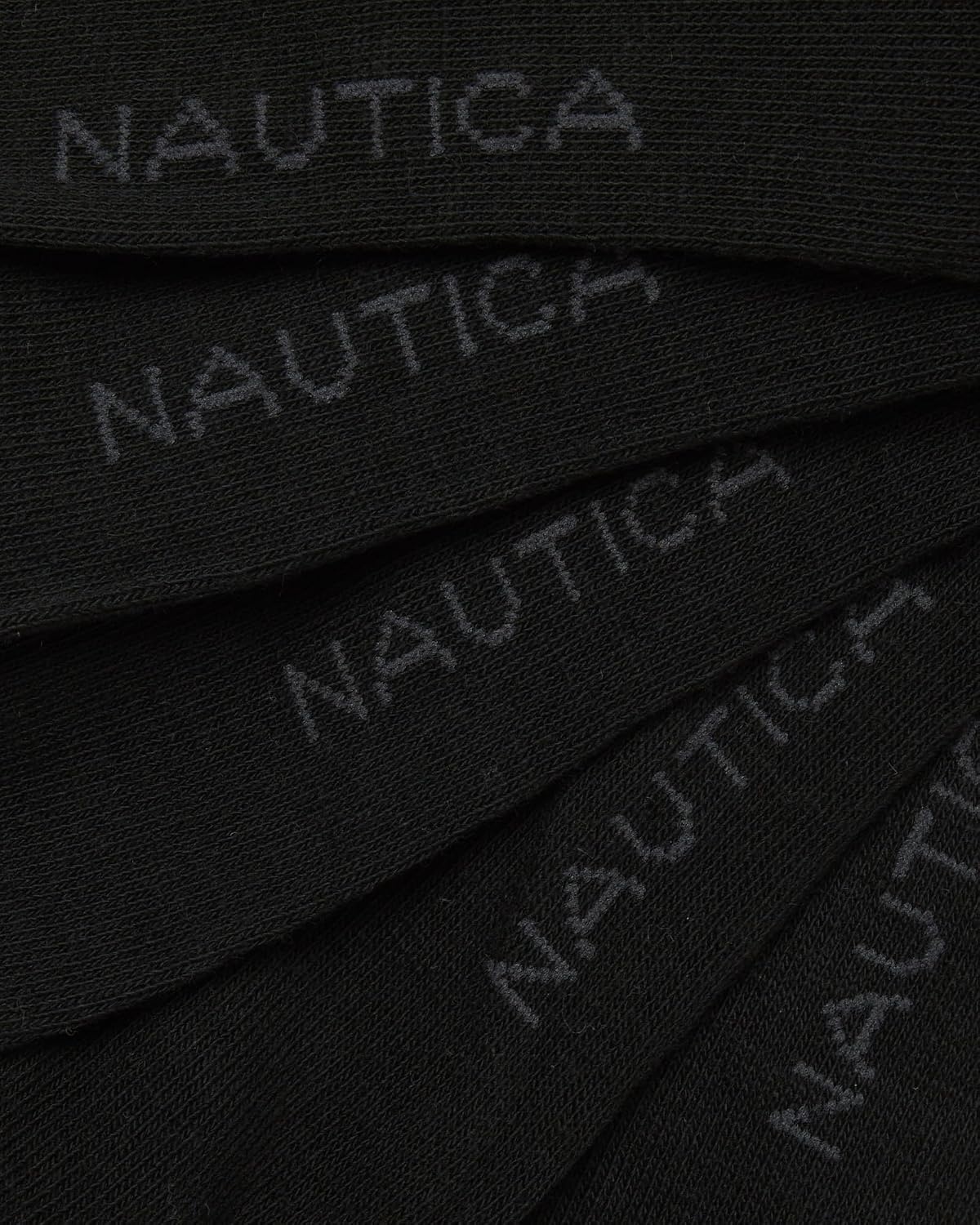 image:imageNautica Mens Dress Socks 10 Pack Breathable Stretch Crew Socks for Men for Work Business and Formal Wear Sizes 6125Black Flat Knit