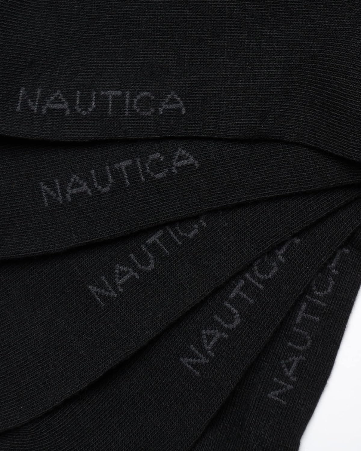 image:imageNautica Mens Dress Socks 10 Pack Breathable Stretch Crew Socks for Men for Work Business and Formal Wear Sizes 6125Black Linear Fade