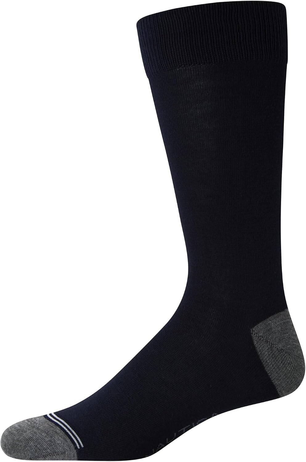 image:imageNautica Mens Dress Socks 10 Pack Breathable Stretch Crew Socks for Men for Work Business and Formal Wear Sizes 6125BlackGrey Argyle