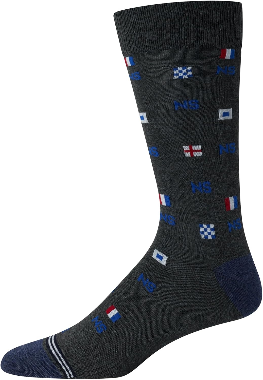 image:imageNautica Mens Dress Socks 10 Pack Breathable Stretch Crew Socks for Men for Work Business and Formal Wear Sizes 6125Blue Multi Print