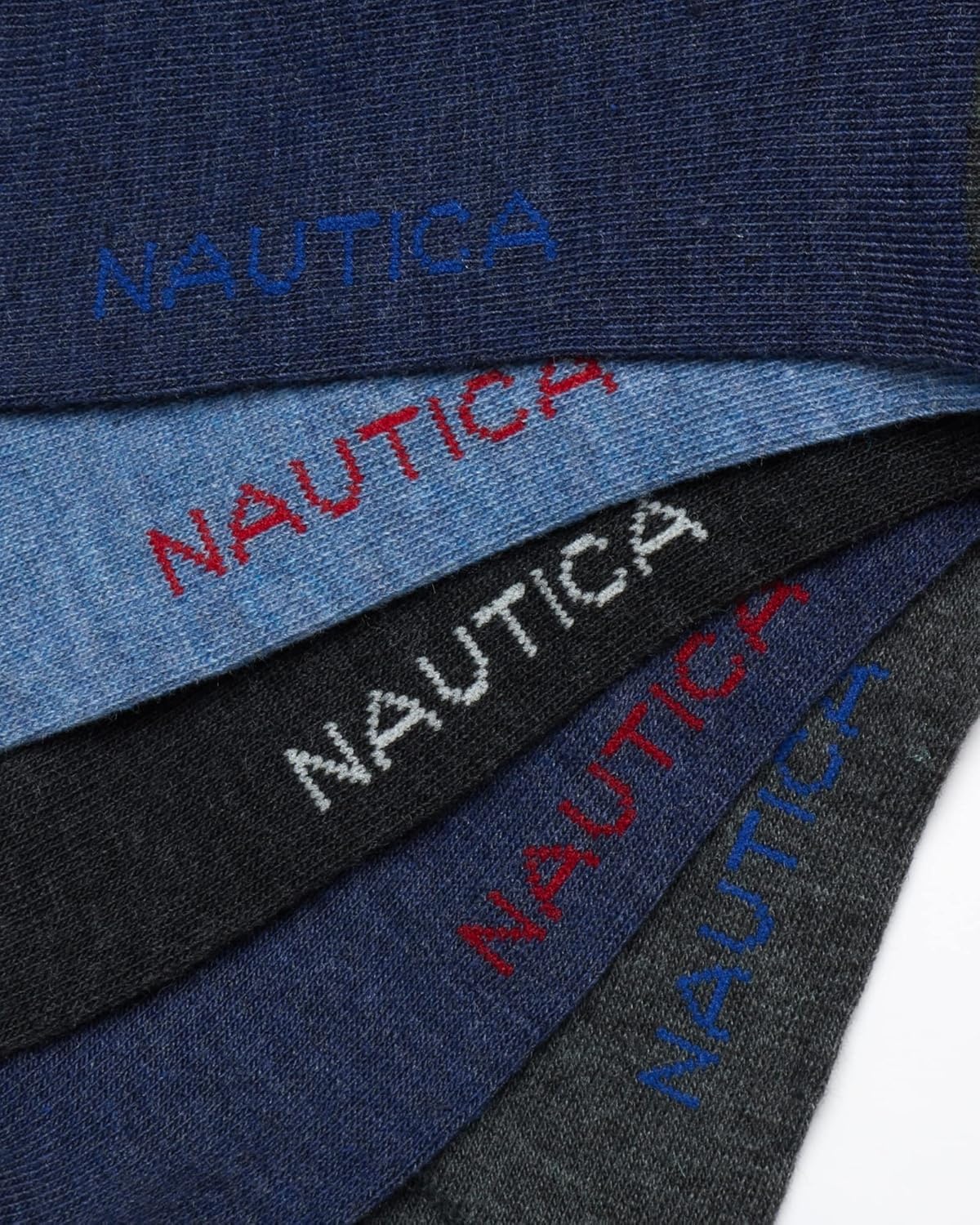 image:imageNautica Mens Dress Socks 10 Pack Breathable Stretch Crew Socks for Men for Work Business and Formal Wear Sizes 6125Blue Multi Print