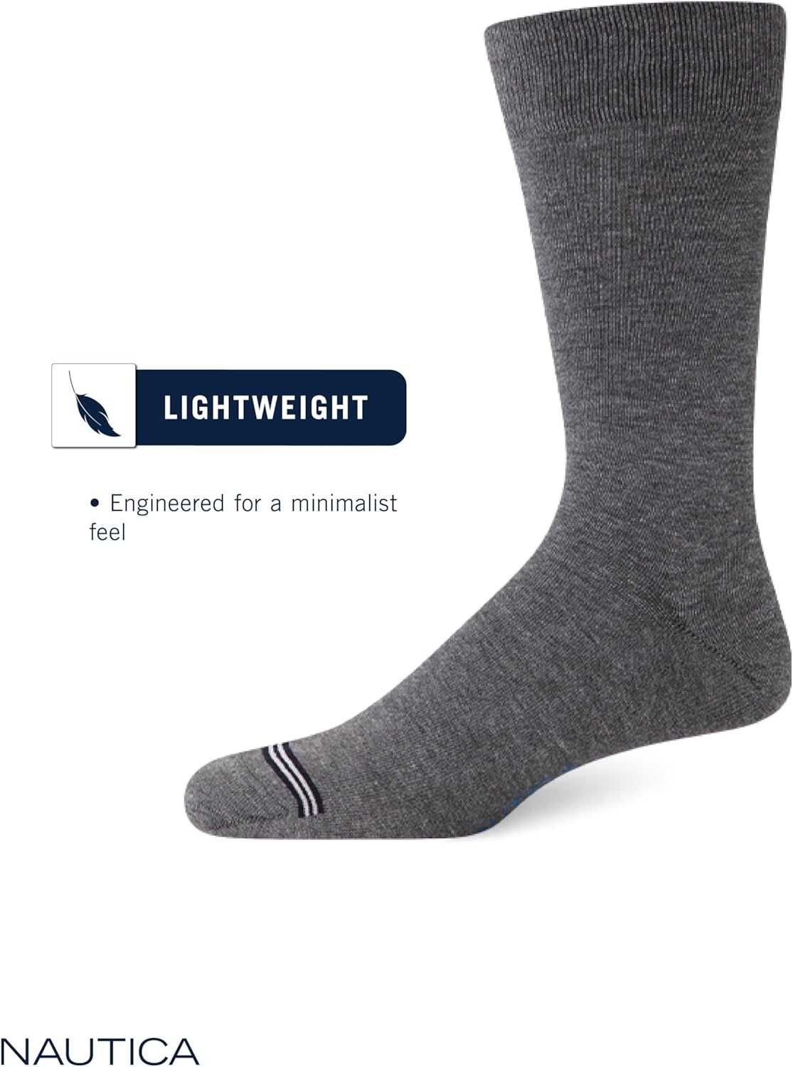 image:imageNautica Mens Dress Socks 10 Pack Breathable Stretch Crew Socks for Men for Work Business and Formal Wear Sizes 6125Blue Multi Print