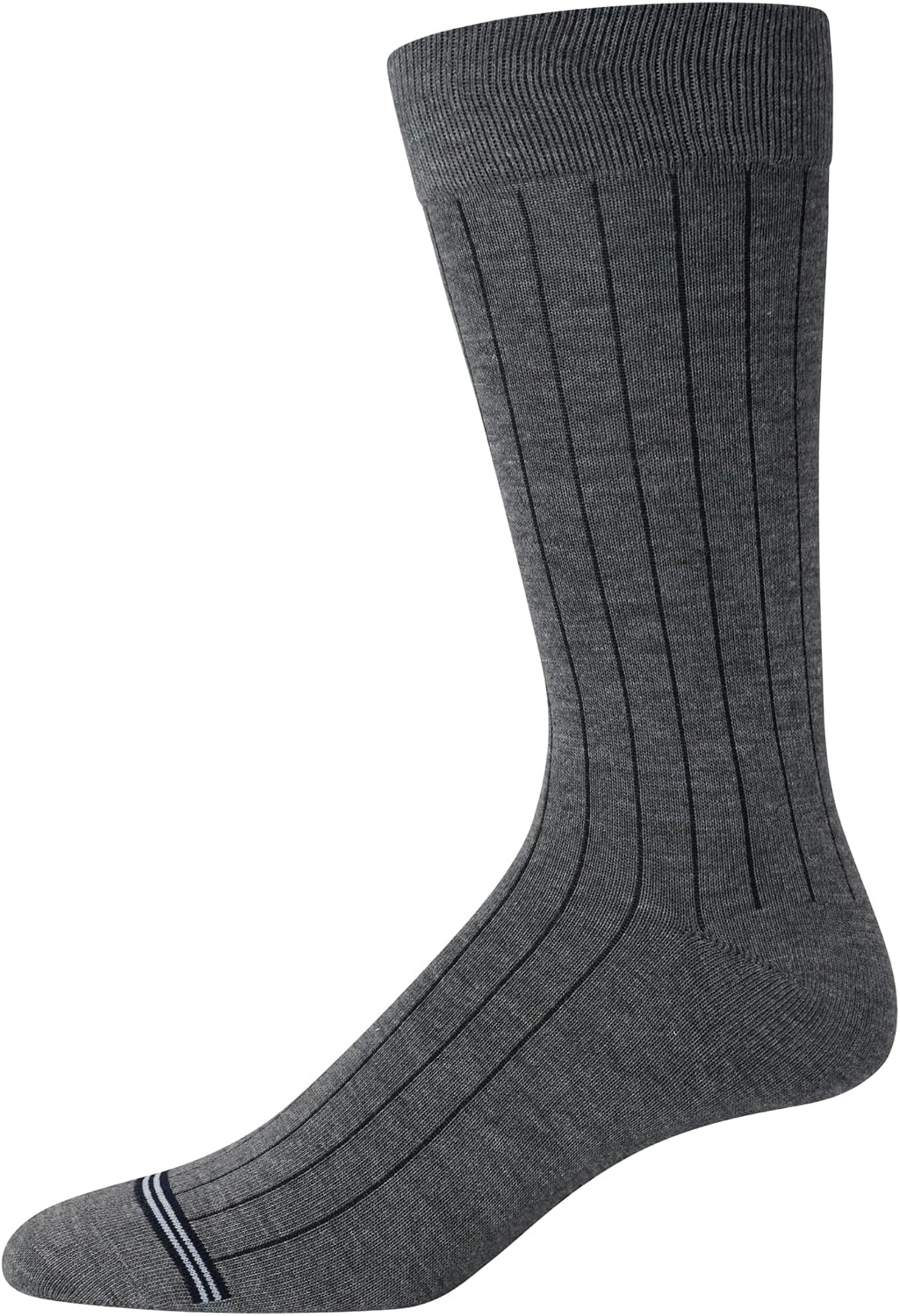 image:imageNautica Mens Dress Socks 10 Pack Breathable Stretch Crew Socks for Men for Work Business and Formal Wear Sizes 6125BlueGrey Rib