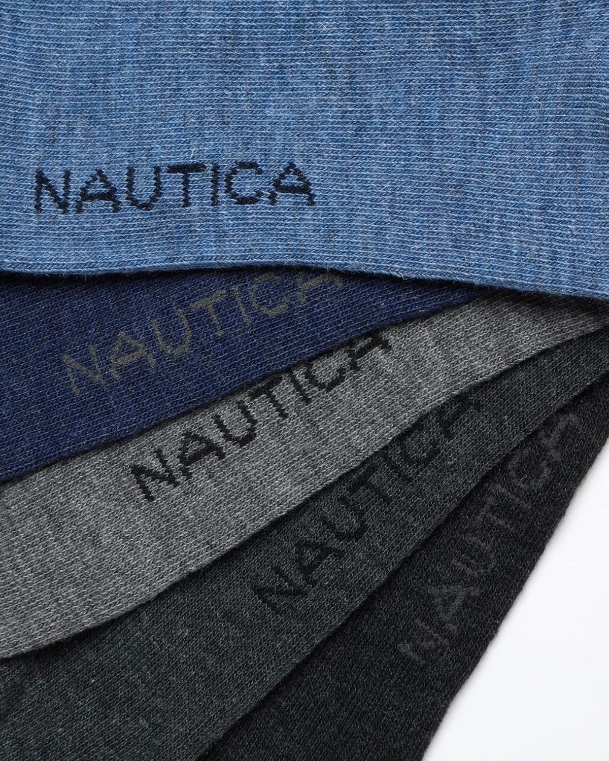 image:imageNautica Mens Dress Socks 10 Pack Breathable Stretch Crew Socks for Men for Work Business and Formal Wear Sizes 6125BlueGrey Rib