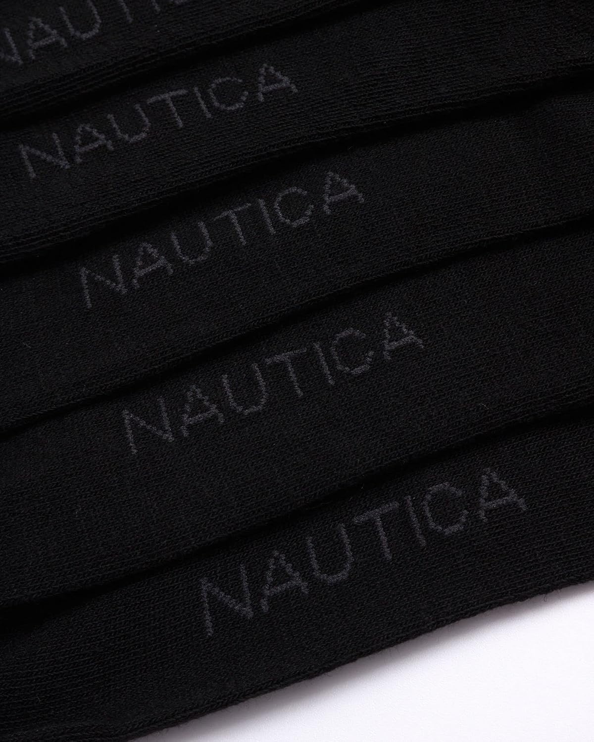 image:imageNautica Mens Dress Socks 10 Pack Breathable Stretch CrewLength Work Socks for Men for Business Formal Wear Sizes 6125Black Logo
