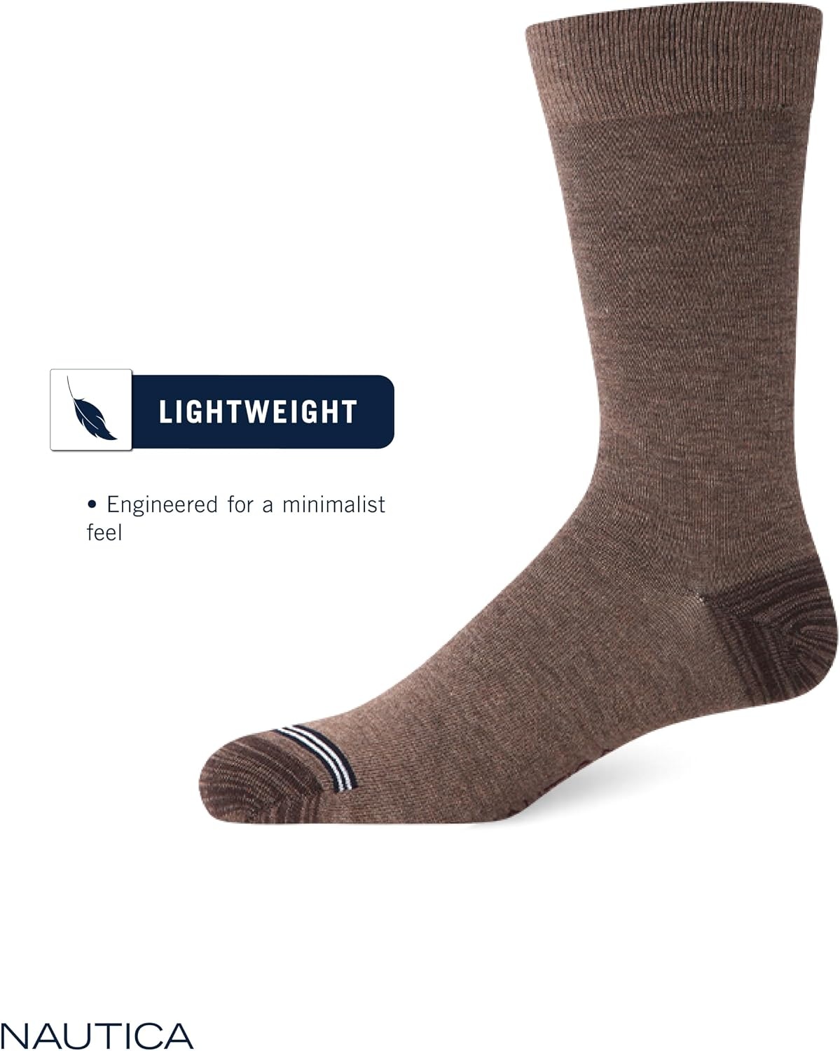image:imageNautica Mens Dress Socks 5 Pack Breathable Comfort Stretch CrewLength Work Socks for Men for Business Formal Wear 6125Assorted
