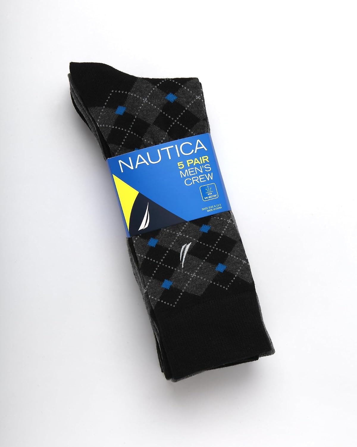 image:imageNautica Mens Dress Socks 5 Pack Breathable Comfort Stretch CrewLength Work Socks for Men for Business Formal Wear 6125Black Multi