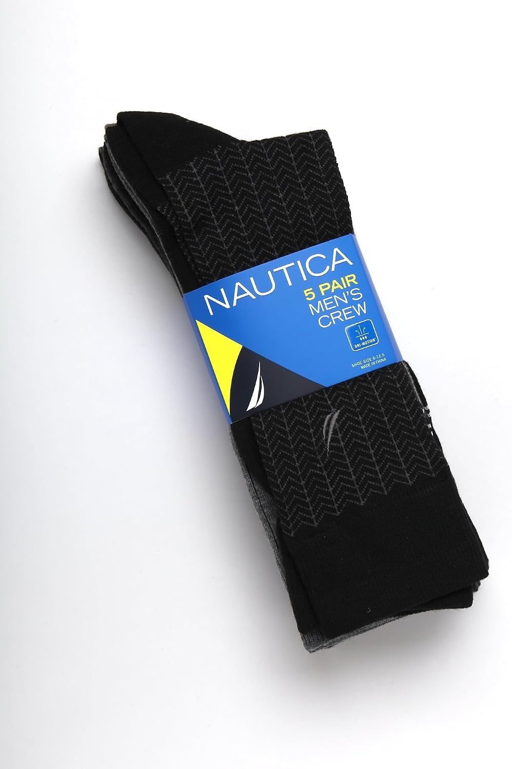 image:imageNautica Mens Dress Socks 5 Pack Breathable Comfort Stretch CrewLength Work Socks for Men for Business Formal Wear 6125BlackGrey