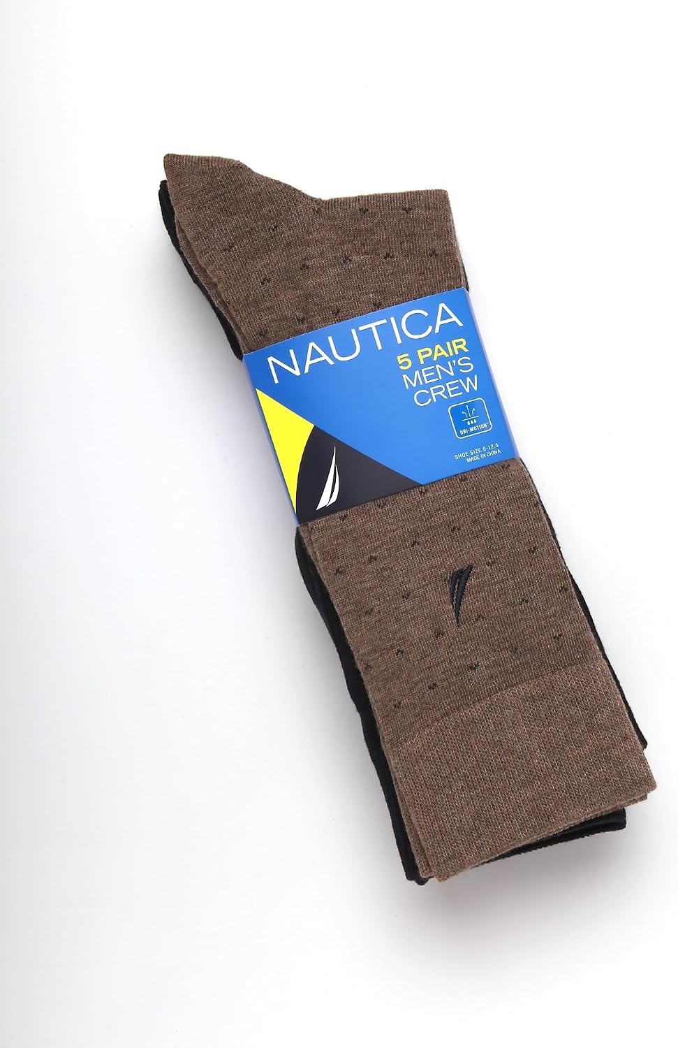 image:imageNautica Mens Dress Socks 5 Pack Breathable Comfort Stretch CrewLength Work Socks for Men for Business Formal Wear 6125Brown Multi